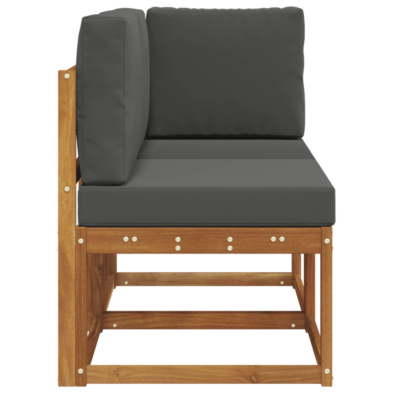Modułowa sofa na zewnątrz 2 Sztuka Naturalny i Antracytowy