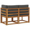Modułowa sofa na zewnątrz 2 Sztuka Naturalny i Antracytowy