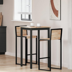 Stół barowy Naturalny 60 x 60 x 105 cm Lite drewno sosnowe