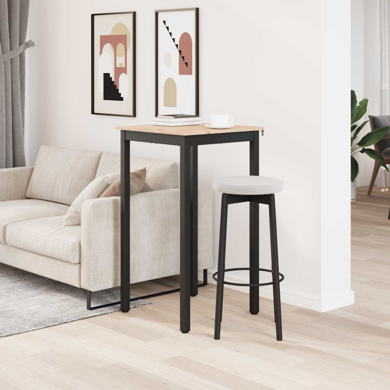 Stół barowy Naturalny 60 x 60 x 105 cm Lite drewno sosnowe