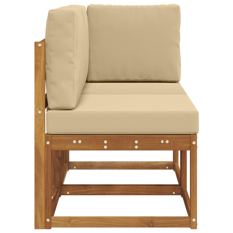 Modułowa sofa na zewnątrz 2 Sztuka Naturalny i Beżowy