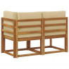 Modułowa sofa na zewnątrz 2 Sztuka Naturalny i Beżowy