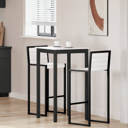 Stół barowy Biały 60 x 60 x 105 cm Lite drewno sosnowe