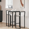 Stół barowy Biały 60 x 60 x 105 cm Lite drewno sosnowe