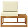 Sofa końcowa na zewnątrz z poduszką Naturalny 91 x 63 x 73 cm