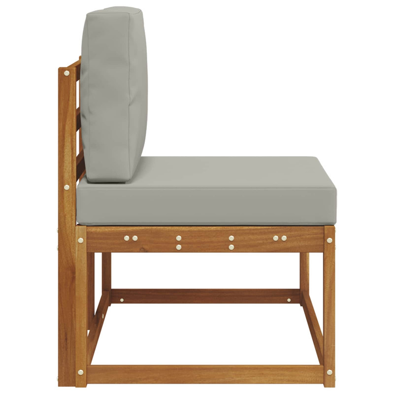 Sofa końcowa na zewnątrz z poduszką Naturalny 91 x 63 x 73 cm