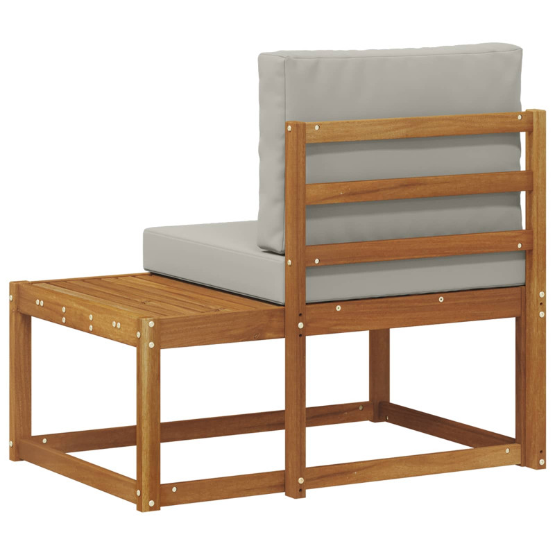 Sofa końcowa na zewnątrz z poduszką Naturalny 91 x 63 x 73 cm