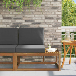 Sofa końcowa na zewnątrz z poduszką Naturalny i Antracytowy