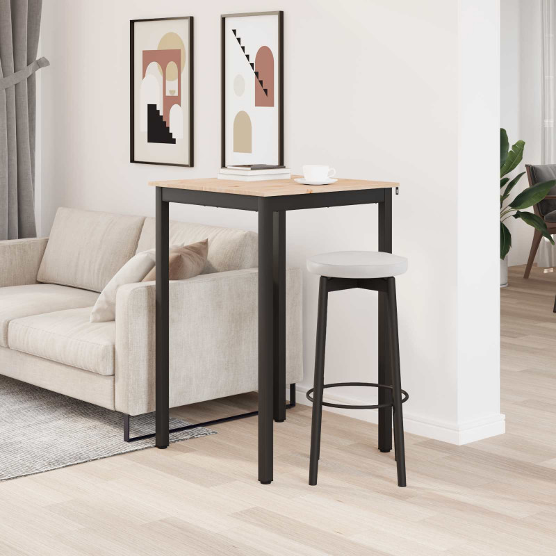 Stół barowy Naturalny 70 x 70 x 105 cm Lite drewno sosnowe