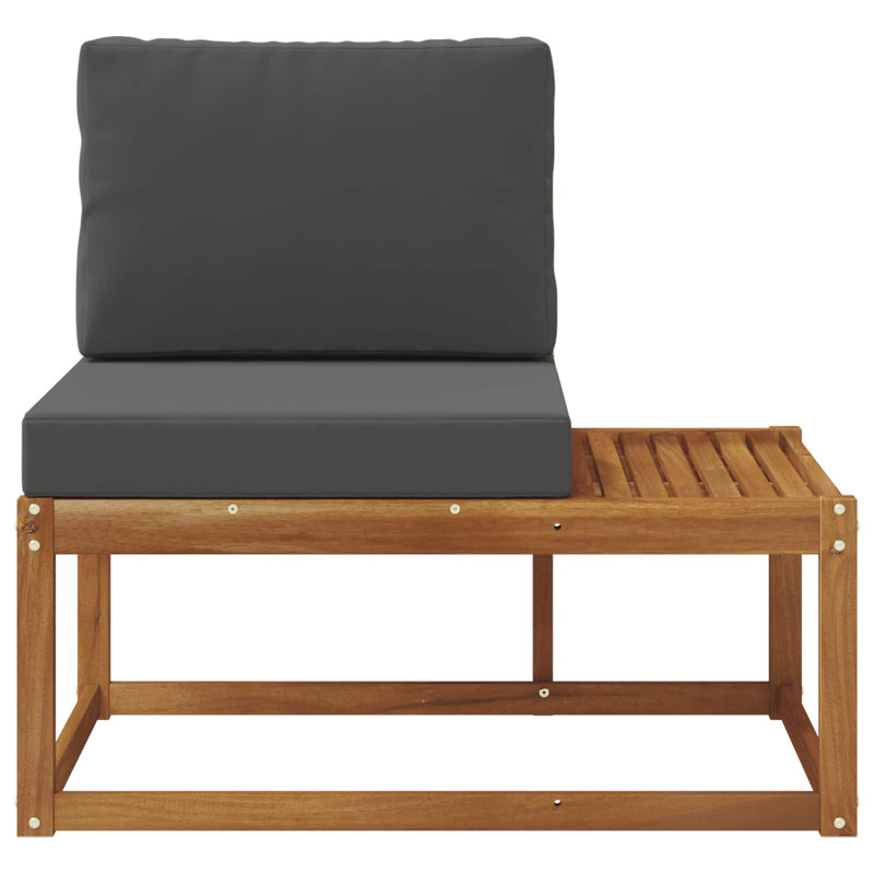 Sofa końcowa na zewnątrz z poduszką Naturalny i Antracytowy