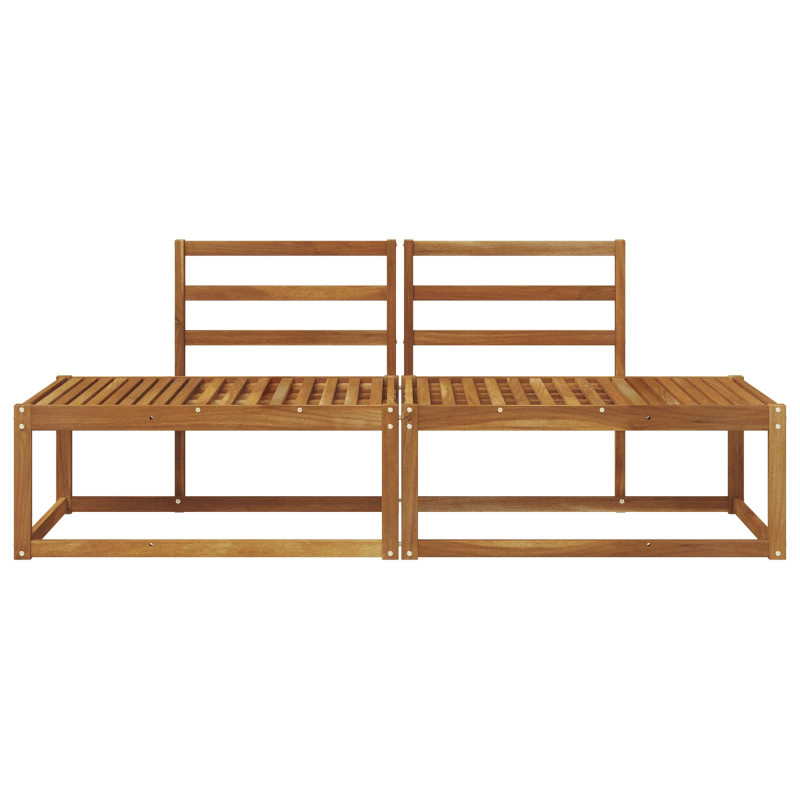 Sofa końcowa na zewnątrz 2 Sztuka Naturalny 182,5 x 63 x 73 cm