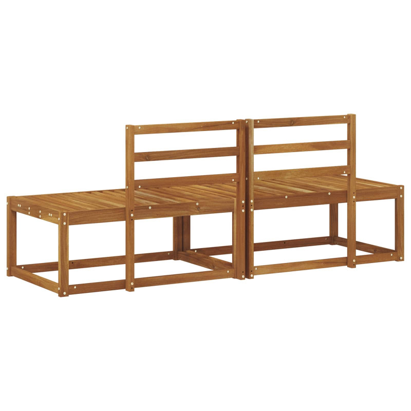 Sofa końcowa na zewnątrz 2 Sztuka Naturalny 182,5 x 63 x 73 cm