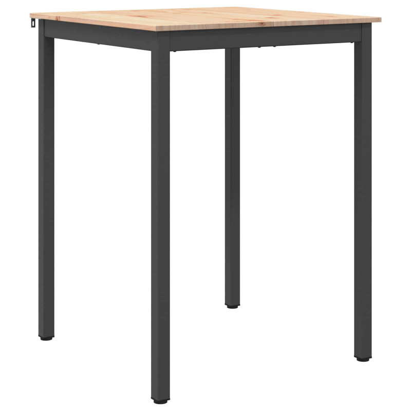 Stół barowy Naturalny 80 x 80 x 105 cm Lite drewno sosnowe