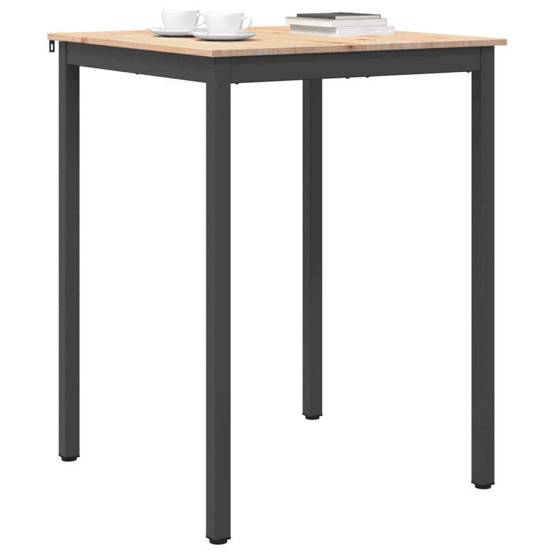 Stół barowy Naturalny 80 x 80 x 105 cm Lite drewno sosnowe