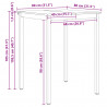 Stół barowy Biały 80 x 80 x 105 cm Lite drewno sosnowe