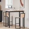 Stół barowy Naturalny 110 x 55 x 105 cm Lite drewno sosnowe