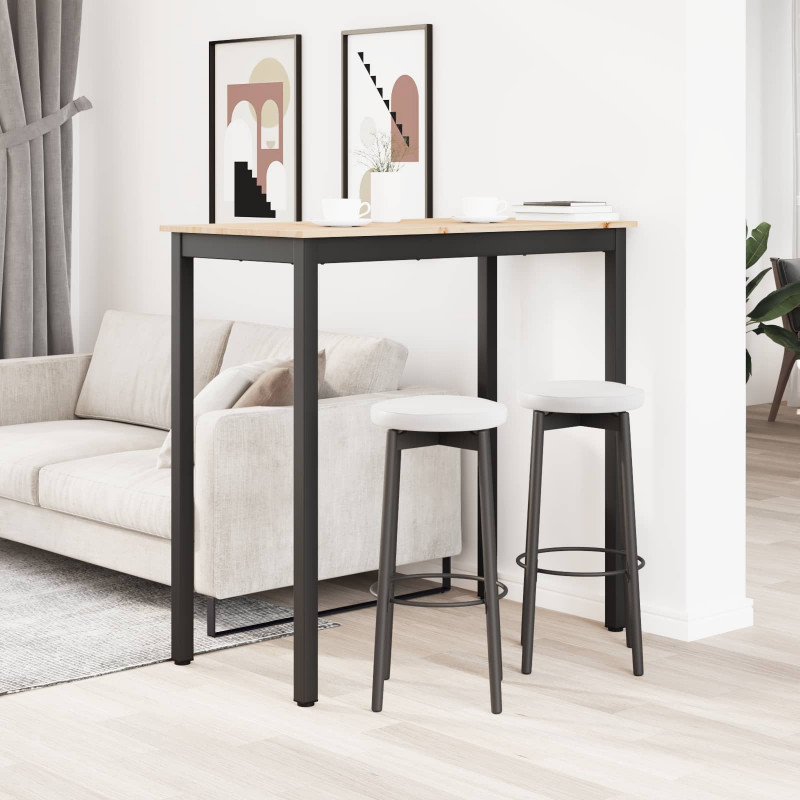 Stół barowy Naturalny 110 x 55 x 105 cm Lite drewno sosnowe