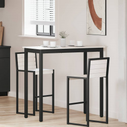 Stół barowy Biały 110 x 55 x 105 cm Lite drewno sosnowe