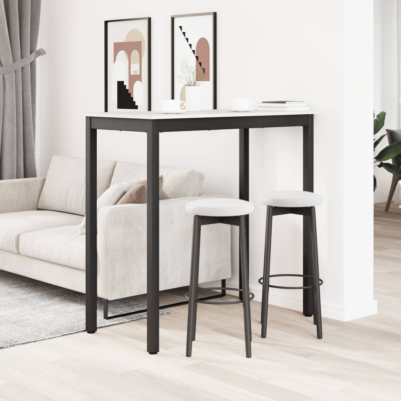 Stół barowy Biały 110 x 55 x 105 cm Lite drewno sosnowe