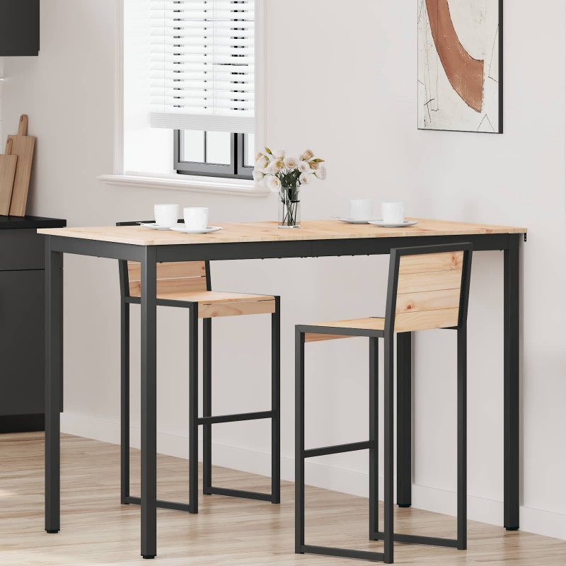 Stół barowy Naturalny 150 x 80 x 105 cm Lite drewno sosnowe
