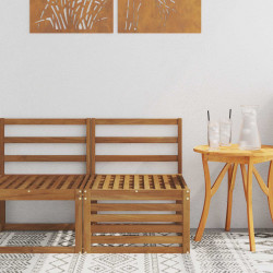 Środkowa sofa ogrodowa Lite Drewno Akacji Naturalny
