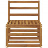 Środkowa sofa ogrodowa Lite Drewno Akacji Naturalny