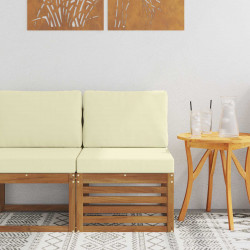 Środkowa sofa ogrodowa Lite Drewno Akacji Naturalny