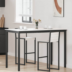 Stół barowy Biały 150 x 80 x 105 cm Lite drewno sosnowe