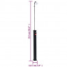 Ogrodowy prysznic solarny, czarny, 215 cm, 8 L