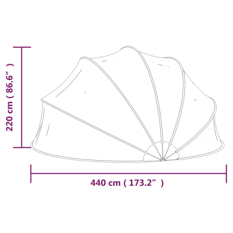 Kopuła basenowa 440x220 cm