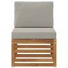 Środkowa sofa ogrodowa Lite Drewno Akacji Naturalny
