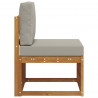 Środkowa sofa ogrodowa Lite Drewno Akacji Naturalny
