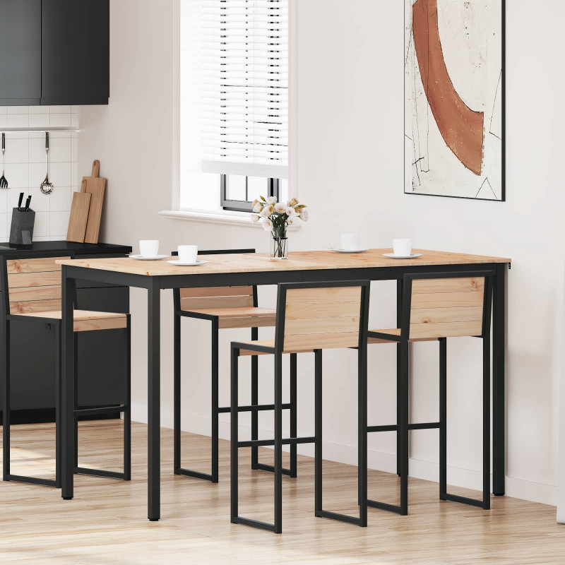 Stół barowy Naturalny 180 x 90 x 105 cm Lite drewno sosnowe