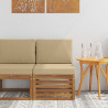 Środkowa sofa ogrodowa Lite Drewno Akacji Naturalny