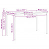 Stół barowy Naturalny 180 x 90 x 105 cm Lite drewno sosnowe