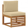 Środkowa sofa ogrodowa Lite Drewno Akacji Naturalny