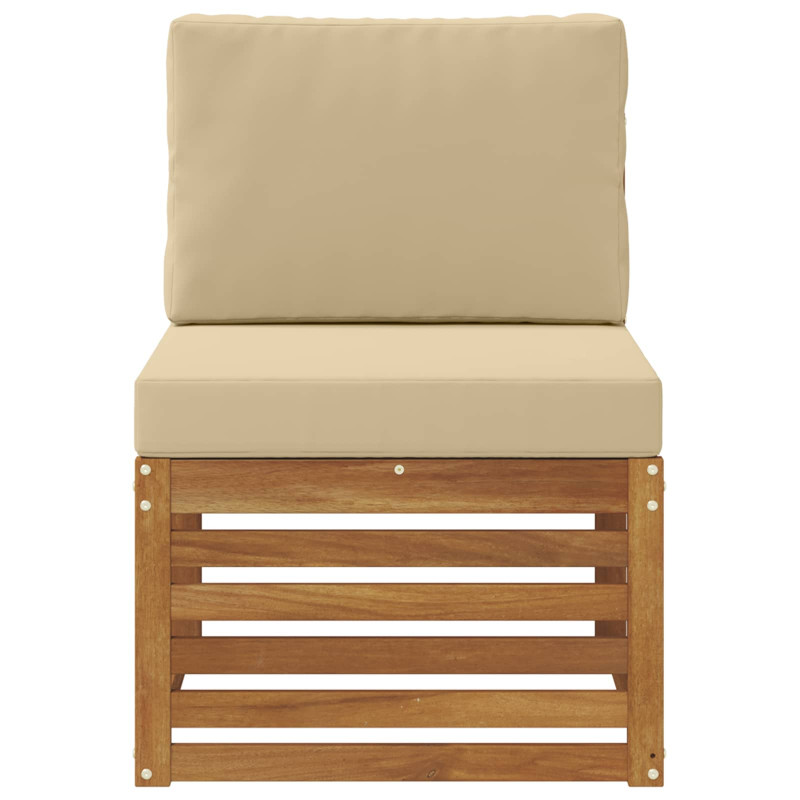 Środkowa sofa ogrodowa Lite Drewno Akacji Naturalny