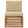 Środkowa sofa ogrodowa Lite Drewno Akacji Naturalny