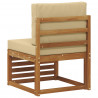 Środkowa sofa ogrodowa Lite Drewno Akacji Naturalny