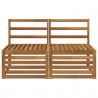 2 Sztuka Środkowa sofa ogrodowa Lite Drewno Akacji Naturalny
