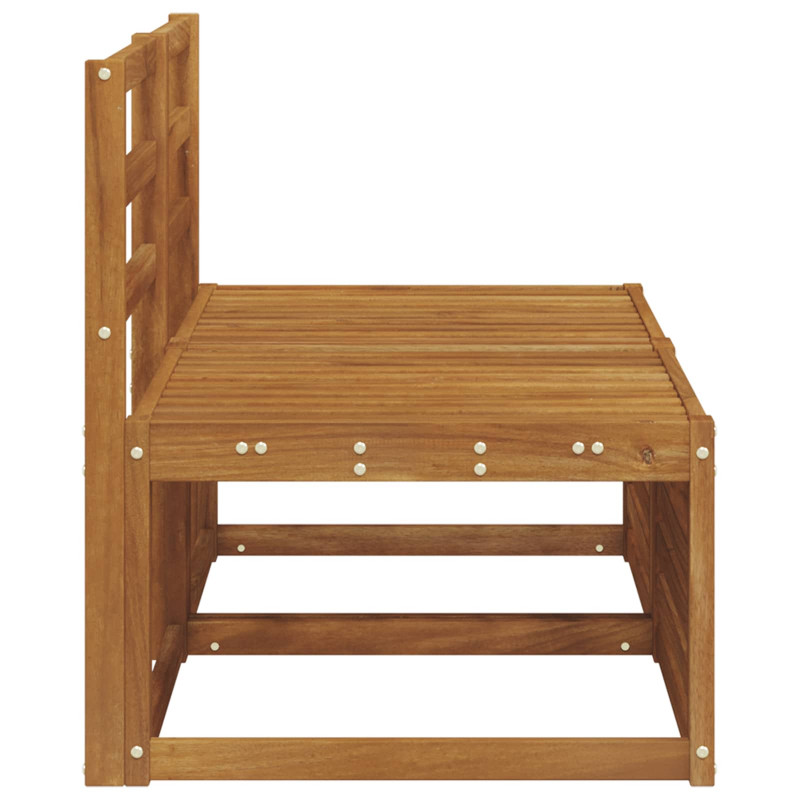 2 Sztuka Środkowa sofa ogrodowa Lite Drewno Akacji Naturalny