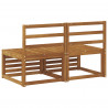2 Sztuka Środkowa sofa ogrodowa Lite Drewno Akacji Naturalny