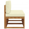 2 Sztuka Środkowa sofa ogrodowa Lite Drewno Akacji Naturalny