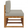 2 Sztuka Środkowa sofa ogrodowa Lite Drewno Akacji Naturalny