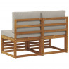 2 Sztuka Środkowa sofa ogrodowa Lite Drewno Akacji Naturalny