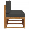 2 Sztuka Środkowa sofa ogrodowa Lite Drewno Akacji Naturalny