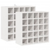 Regał na wino 2 pcs Biały 56 x 25 x 56 cm Lite drewno sosnowe