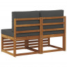 2 Sztuka Środkowa sofa ogrodowa Lite Drewno Akacji Naturalny