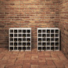 Regał na wino 2 pcs Biały 56 x 25 x 56 cm Lite drewno sosnowe