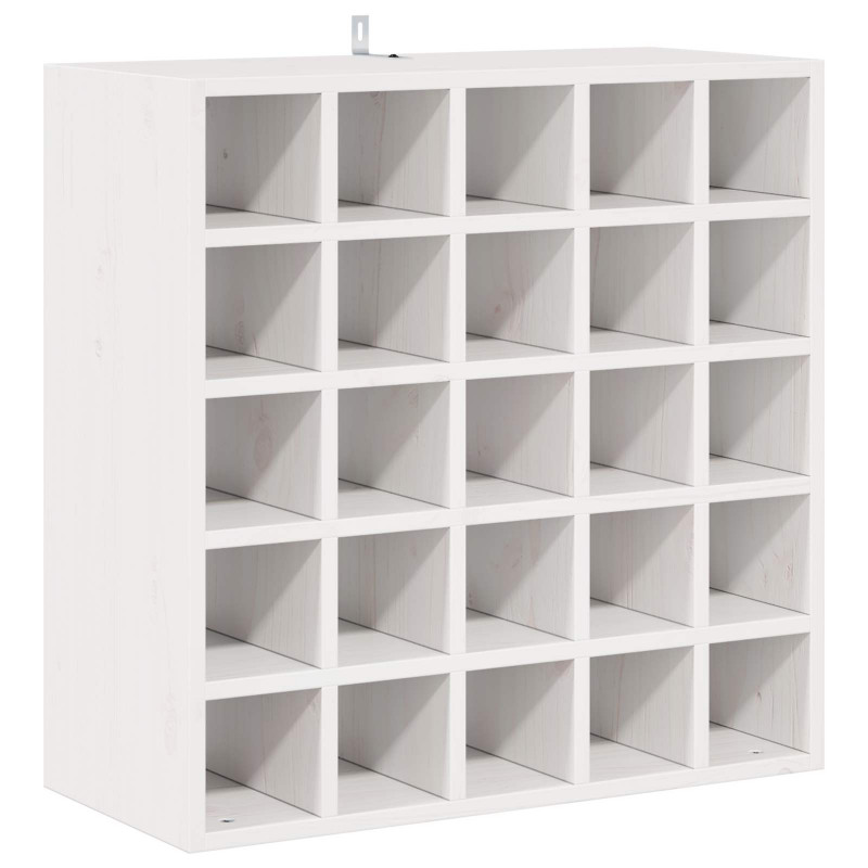 Regał na wino 2 pcs Biały 56 x 25 x 56 cm Lite drewno sosnowe